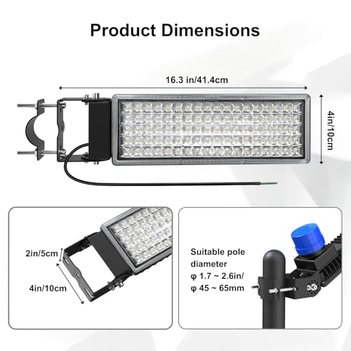 Kekeou 100W Dusk to Dawn LED Flood Light with Remote, 6500K Security Lights - size: 100W-Arm