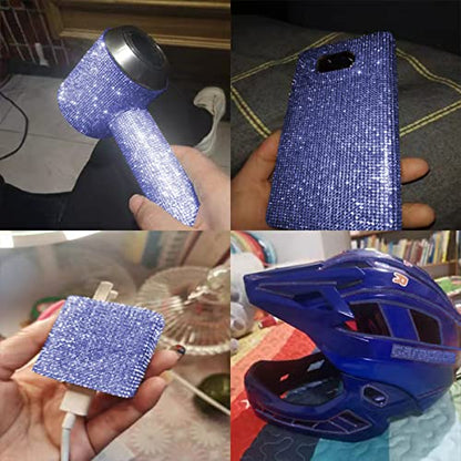4 Pack 35.4 Inch Rhinestone Door Edge Guard Strips, Blue - color: Blue