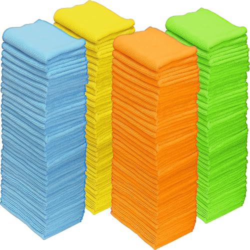 Simple Houseware 12" x 16" Microfiber Cleaning Cloth 150 Pack, 4 Colors - size: 150-Pack