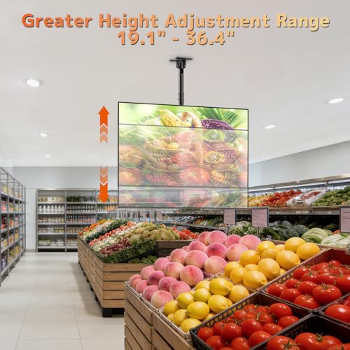 PUTORSEN Ceiling TV Mount for 43-86 Inch, Adjustable Full Motion Bracket - size: 43-86 Inch