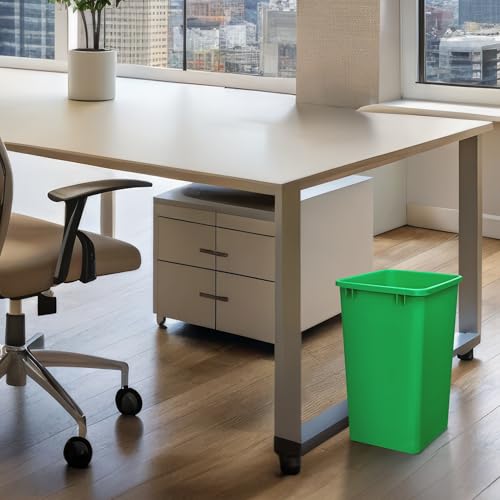 Rev-A-Shelf Double Pullout Garbage Trash Cans for Kitchen Cabinets, 35 Qt - color: Green, style: 2 Pack