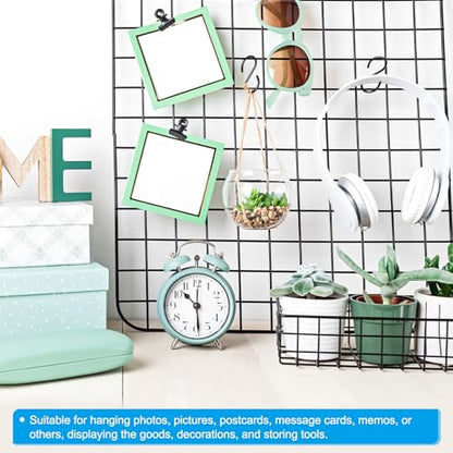 PATIKIL Wall Grid Panel Metal Wire Photo 10x10 White 4Pcs - color: White, size: 10x10inch