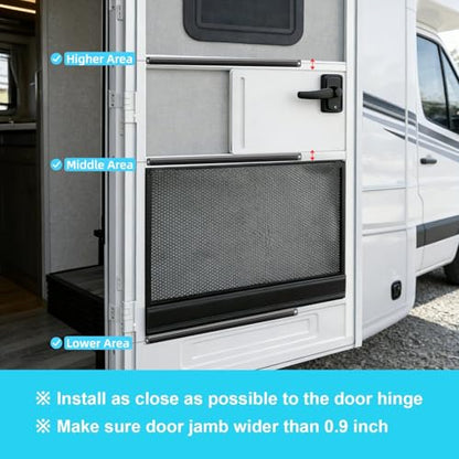 Aluminum RV Screen Door Closer with Spring Keep Mesh Door Closed