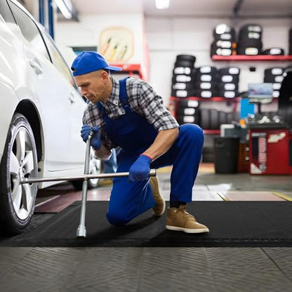 Anti Fatigue Mats Industrial 3' x 6' 15/16" Thick Ergonomic Standing Mat Commercial Heavy Duty Diamond Plate Shop Floor Mats Helps Relieve Back and Leg Soreness - size: 3' x 6'