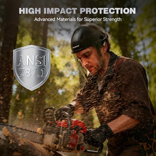 ARCCAPTAIN Anti-Fog Face Shield for Grinding and Cutting, Full Face Mask - color: Fog-free