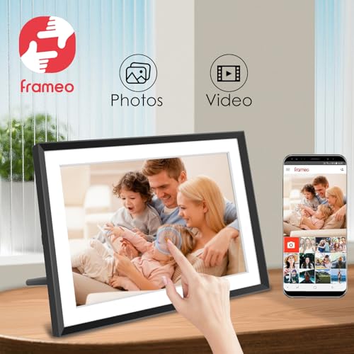 Digital Picture Frameo with 10 Inch 1280x800 HD IPS Touch Screen, WiFi Digital Photo Frame with Built-in 32GB Memory support 1TB, Auto-Rotate and Wall-Mountable, Remotely Send Photos/Videos via Frameo