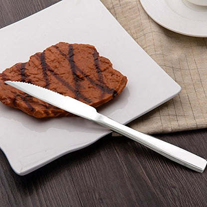 8-Piece Stainless Steel Steak Knives for Chefs Commercial Kitchen