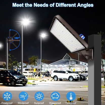 ledmo 480W LED Parking Lot Light,5000K 72000LM Super Bright Dusk to Dawn - size: 480W/Arm Mount/1PC