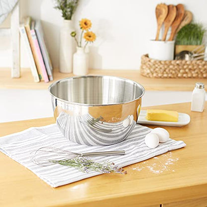 RSVP International Endurance Stainless Steel Mixing Bowls, 8 Quart - size: 8 Quart