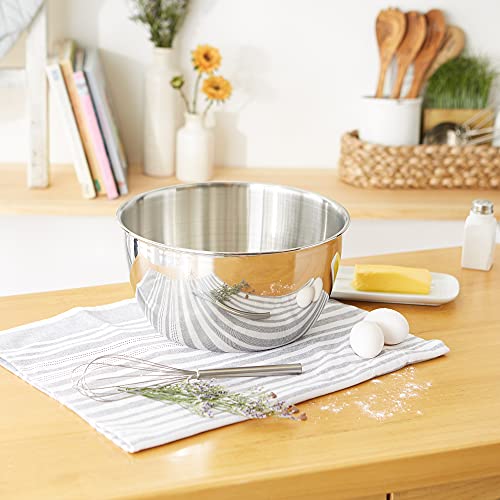 RSVP International Endurance Stainless Steel Mixing Bowls, 8 Quart - size: 8 Quart