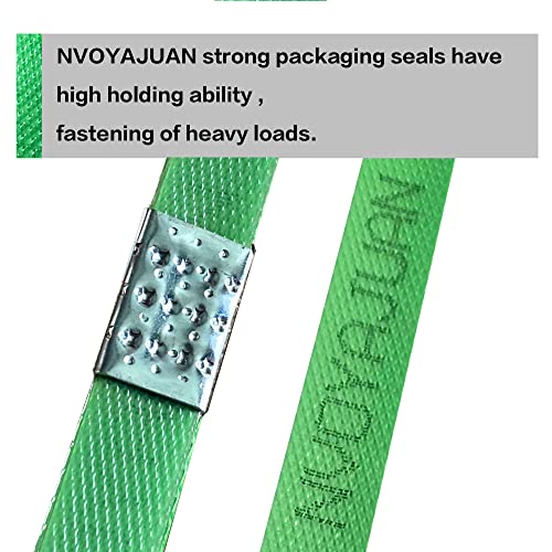 Packaging Strapping Open Convex Seals for 1/2" Strap Width Polyester Strapping, Banding Strapping Clips Plastic Poly Strapping Metal Buckle(Pack of 100)