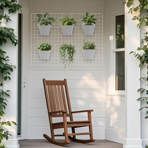 6Pack Gray Grid Wall Bins Hanging Cups with Back Hook, Gridwall Shelf Bins - color: Gray