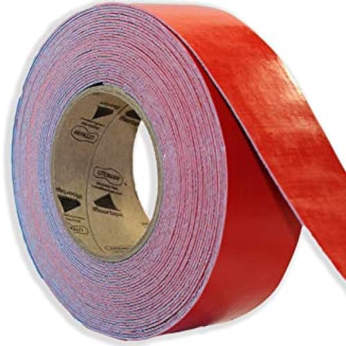 LiteMark Duramark EC700 Floor Marking Tape for Concrete and Pavement | Industrial Marking Tape for Warehouses | Long-Lasting | High Durability (Red), 2 Inch X 18 Feet