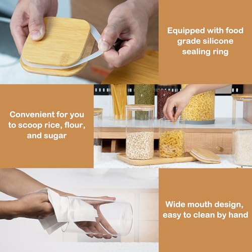 D2scrma 50oz/149oz Square Glass Storage Containers with Lids 2-Pack - size: 149oz*1/50oz*1