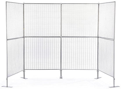 Displays2go Art Display Grids, Floor Standing, Silver