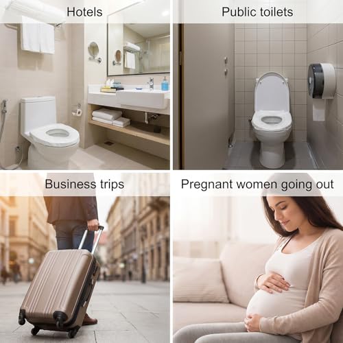 Thinp 10 Pcs Toilet Seat Covers Disposable, Portable Toilet Seat Mat for Travel Waterproof Toilets Seats Cushion for Travel Hotel Hospital (Individual Package, Universal)