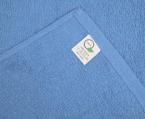 Salon Towels – Pack of 24 (16"x27") 100% Cotton Ring Spun (Not Bleach Proof) Ultra Soft, Highly Absorbent Hand Towels – Bulk for Spa, Gym & Salon (Electric Blue) - color: Electric Blue