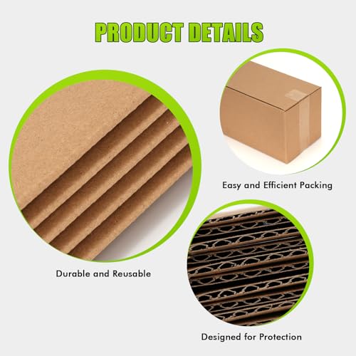6x6x48 Inch Tall Corrugated Cardboard Boxes 10 Pack, 6"L x 6"W x 48"H Golf Club Shipping Boxes - Shipping, Moving, Packaging, Mailing, Storage Box for Home or Business - size: 6x6x48'' Pack of 10
