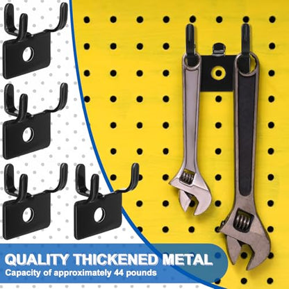 Tandefio 50 Pcs Pegboard Hooks, Picture Hangers for 1/8 & 1/4 in, Black - color: Black