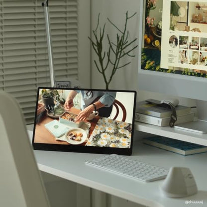 SOTSU FlipAction Go 14" Premium Portable Monitor | Full HD 1080p | 400 Nits | 100% sRGB | Robust yet Lightweight | Pivoting Landscape & Portrait Display | Tempered Glass Cover | USB-C & Mini HDMI | 5W - color: Stealth Black