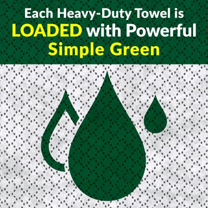 Simple Green Professional Grade Heavy-Duty Cleaning and Degreasing Towels, All-Purpose Cleaning Wipes, 75 count (Pack of 2) - size: 75 Count (Pack of 2)