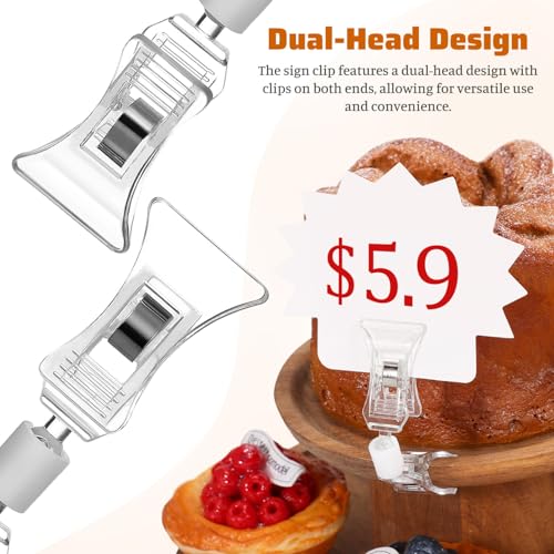 Double-Sided Clips Transparent Mini 20 Pack 3.54 X 0.98 X 0.39 in