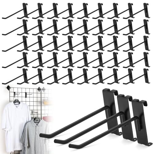 60 Pcs Gridwall Hooks, 6 Inch Grid Wall Hook Display for Gridwall Panels - size: 6 Inch