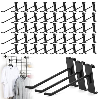 60 Pcs Gridwall Hooks, 6 Inch Grid Wall Hook Display for Gridwall Panels - size: 6 Inch