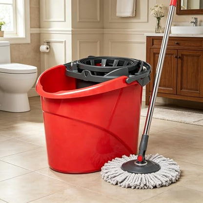 2.5 Gallon Mop Bucket with Built-in Wringer, Easy-Pour Cleaning Bucket