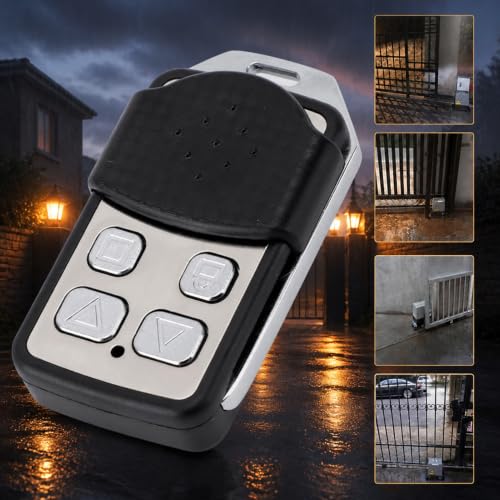 Automatic Door Remote Control, Learning Code Compact Gate Openers Light Garage Door Opener Remote for Garage Swing Gate Sliding Entry Doors