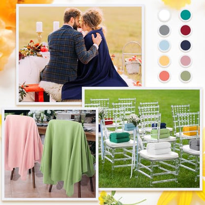 Kinlop 60 Packs Throw Blanket Bulk 60 x 50 Inch Fleece Throw Soft Blankets Warm Cozy Lightweight Plush Blanket for Bed Couch Sofa Pet Office Wedding Gifts Travel Camping (Classic Color) - color: Classic Color
