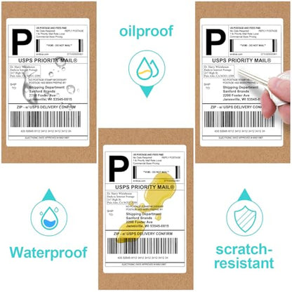 Joyberg 4x6 Thermal Labels - Strong Adhesive, White Thermal Printer Paper - size: 240 Labels