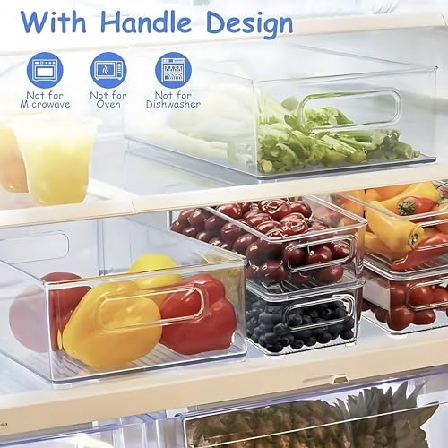 6 Pack Refrigerator Organizer Bins - size: 6 Pack
