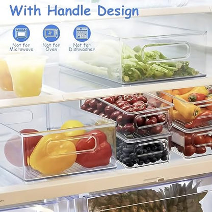 6 Pack Refrigerator Organizer Bins - size: 6 Pack