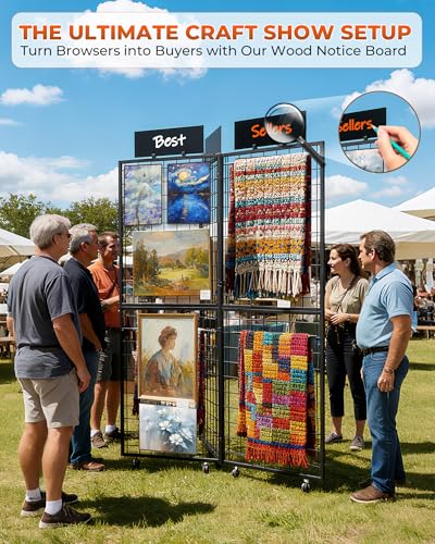 360° Foldable Grid Wall Panel, Three Gridwall Display Stand