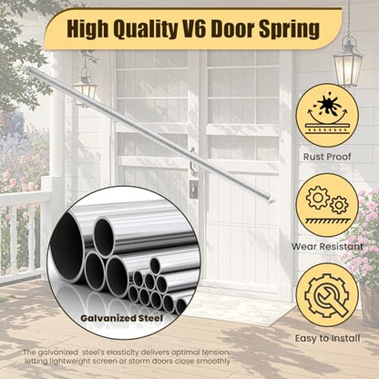 V6 Door Spring, 15.7" x 1/2" Galvanized Steel