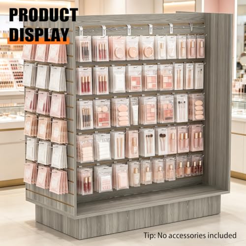 49.5”W x 24”D x 54”H - Retail Slat Wall Gondola Display with 3” Slatwall Units，Gray Wood Grain Versatile H-Unit Slatwall Display Stand (Gray Wood Grain) - color: Gray Wood Grain