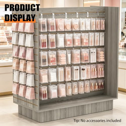 49.5”W x 24”D x 54”H - Retail Slat Wall Gondola Display with 3” Slatwall Units，Gray Wood Grain Versatile H-Unit Slatwall Display Stand (Gray Wood Grain) - color: Gray Wood Grain