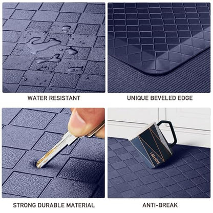 HappyTrends Kitchen Floor Mat - 4/5 Inch Thick Anti-Fatigue Kitchen Rug - color: Blue, size: 72"L x 22"W x 0.8"Th