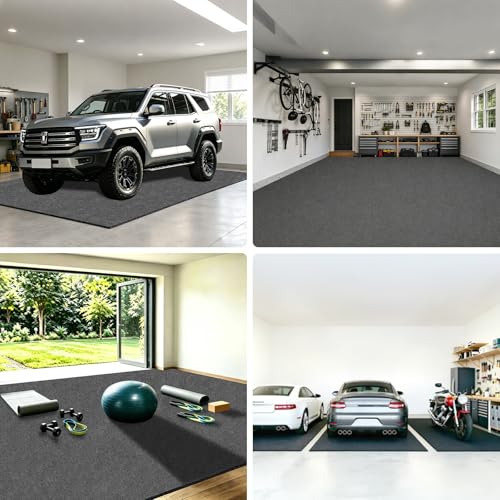 Garage Floor Mat 7'4"x17' Garage Mats for Floor Under Car,Absorbent Oil - size: Garage Floor Mat 7'4'' x 17'-1PK
