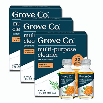 Grove Co. Multi-Purpose Cleaner Refills, 6 x 1fl oz, Orange & Rosemary - size: 1 Fl Oz (Pack of 6)