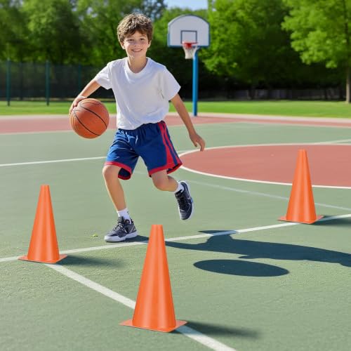 12 Inch Traffic Cones,12pcs Training Sports Cones,Parking Cones - color: orange
