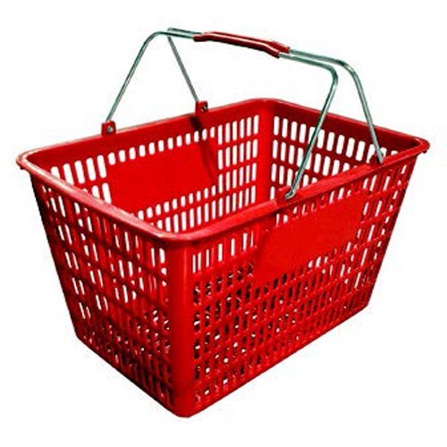 Fma Omcan Plastic Shopping Basket (Red) - color: Red