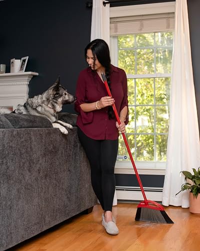 O-Cedar Pet Pro Broom with Step-On Dustpan | Removes Over 99% of Dust & Dirt in One Sweep | Removes 3X More Pet Hair | Quiet Cleaning Tool for Cat and Dog Owners - size: PowerCorner Pet Pro Broom