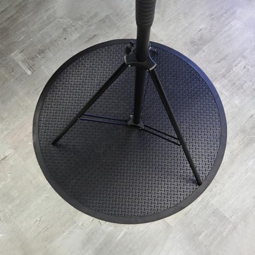 Rubber-Cal Circular Rubber Mat - 48” Diameter (Pack of 2) - size: 48"L x 48"W x 0.4"Th (Pack of 2)