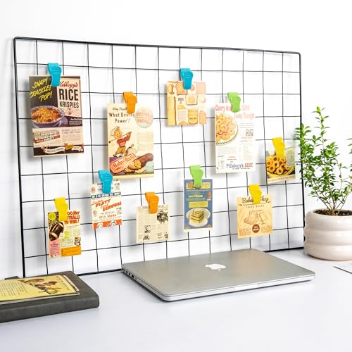 Starry 25 PCS Grid Wall Accessory Hooks Siding Clips to Hang Things Wall - color: Colorful