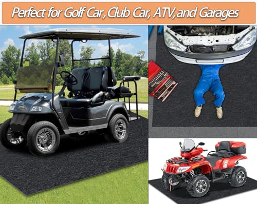 6.6 x 8.5 FT Garage Floor Mat for Under Cart, Golf Cart Parking Mat - color: 6.6 X 8.5 Ft