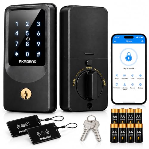 AkaGear Keyless Entry Door Lock, Smart Lock with WiFi Keypad Deadbolt