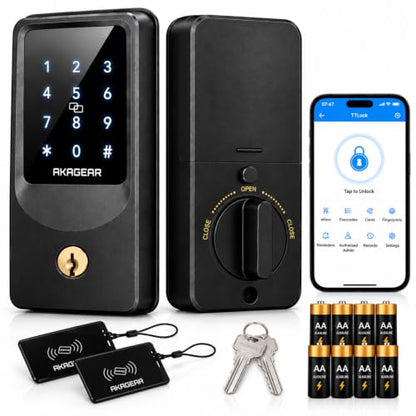 AkaGear Keyless Entry Door Lock, Smart Lock with WiFi Keypad Deadbolt