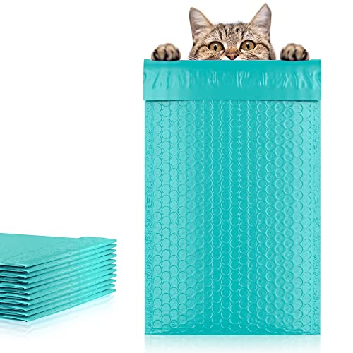 Poly Bubble Mailers, 5 x 9 Inch Teal Padded Mailers, Self Seal Shipping Envelopes, Lightweight Poly Mailer Bags, Waterproof Mailing Bags, Pack of 25 - color: Teal, size: 5" x 9" / 25 Pack